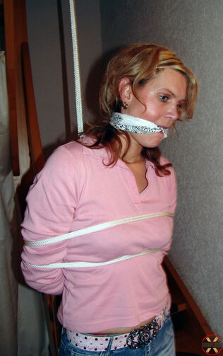 cleave ball-gagged restrain bondage